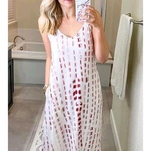 Bohemian Spaghetti Strap Long Maxi Dress with Pockets